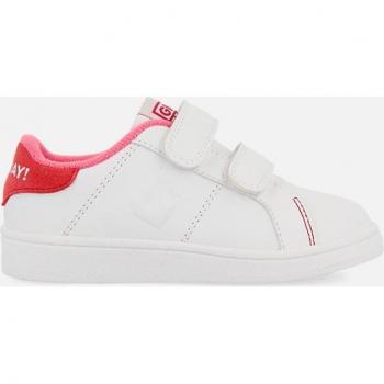 Gioseppo - Zapatillas deportivas colegiales de niños con doble cierre adherente, puntera reforzada y detalle en rosa