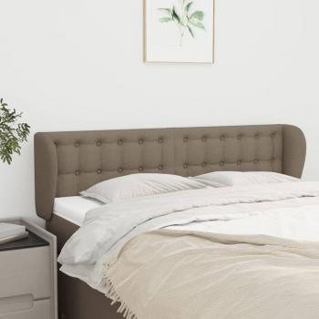 Cabecero de Tela Gris Taupe con Orejas 147x23x78/88 cm
