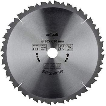 WOLFCRAFT 6554000 disco de sierra circular HM, 24 dient, serie marrón PACK 1