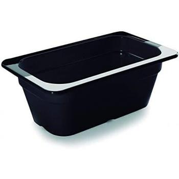 Lacor 66410J - Cubeta negra melamina gn 1/4 265x162x100