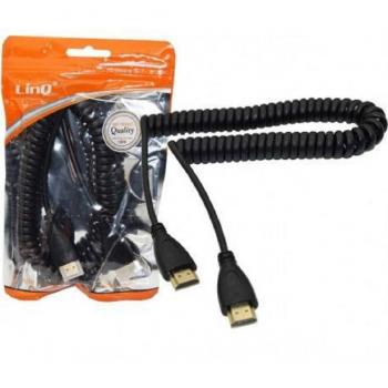 Cable Adaptador Espiral HDMI Macho a HDMI Macho 2 Metros HD-M4520