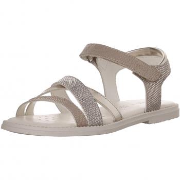 Geox J Sandal Karly D, Sandalias con Punta Abierta para Niñas, Beige, 30 EU