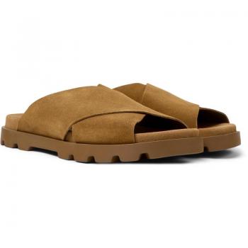 CAMPER Brutus Sandal - Men's Suede Sandals - Brown - Size 39/6.5