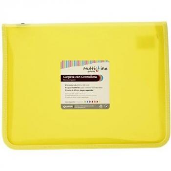 Grafoplas 4802260 - Carpeta con cremallera, color amarillo, A4+