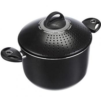 Pensofal Biostone Olla coladora, Aluminio, Negro, 24 cm