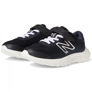 Zapatillas New Balance 520 v8 negro y blanco infantiles con cordones y velcro - Talla 30