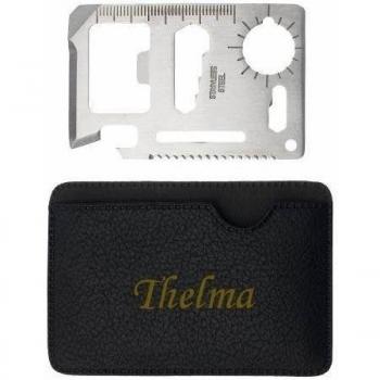 Herramienta multifunción de bolsillo con estuche con nombre grabado: Thelma