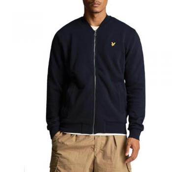 Lyle & Scott Men's Dark Navy Jersey Bomber Jacket