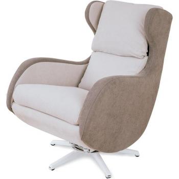 Butaca Mecedora de Lactancia Mar Tela - Beige/Blanco