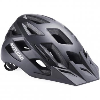AUTLEAD Casco de Bicicleta, Casco de Bicicleta LED Especializado, Casco de Montaña con Certificación CE Ajustable con Visera Desmontable de Montaña y Carretera