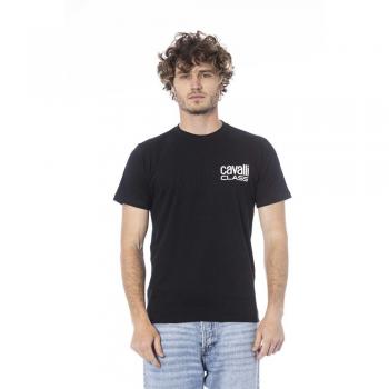 Cavalli Class Black Cotton T-Shirt - XXL, Stylish Cotton Crewneck T-Shirt for Men