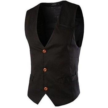 LIANIHK Clásico Waistcoat Chaleco Hombre Blazers Sin Mangas 5 colores