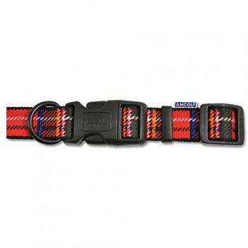 Ancol Collar Ajustable Nylon, 25 – 50 cm, Color Rojo.