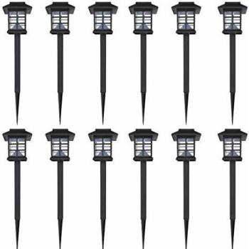 12 Piece Outdoor Solar LED Mini Lantern Design Light