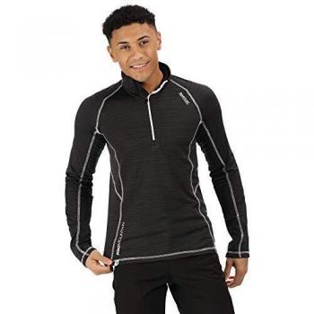 Regatta Yonder Forro Polar, Secado rápido, con Cremallera en el Cuello T-Shirts/Polos/Vests, Hombre, Black, XL