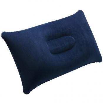 TRIXES Almohada de Viaje Azul Marino Inflable Soplando para Campamentos