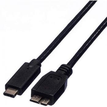 Cable USB 3.0 Tipo C a Micro B, 1.00 m, Pantalla Negra