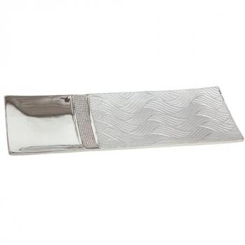 Centro de Mesa Romimex Plateado Cerámica 39 x 3 x 14 cm