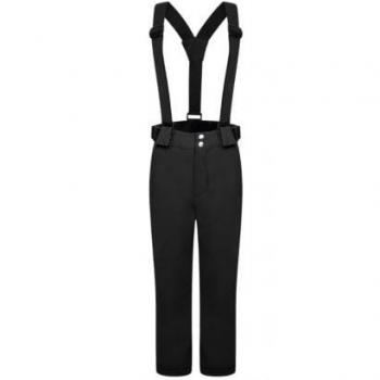 Dare2b Pantalones Outmove II Negro Niños, pantalones de esquí, impermeables, transpirables, costuras selladas, detalles reflectantes, forro cálido al tacto, talla 9-10