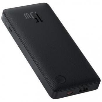Baseus Air Lite PPAP10A 10000mAh 15W Power Bank Portable Phone Charger External Battery Pack, Negro