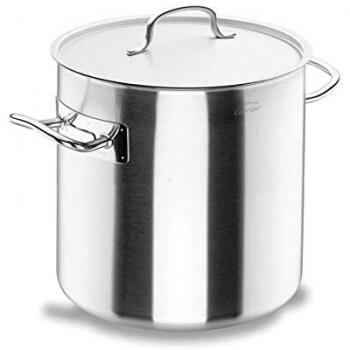 Lacor Olla Alta Acero Inoxidable, Incluye Tapa, Apta para Todo Tipo de Cocinas, Acabado Mate, Capacidad: 36.60 L, Altura, Diámetro: 36 cm, Plata, 36 cm