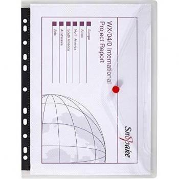Snopake Polyfile Ring Binder Wallet Clear A4 Ref 12566 [Pack 5]