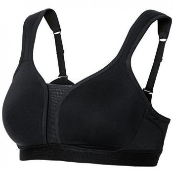 Odlo Women's Padded High Support Sports Bra - Black - Size 90B