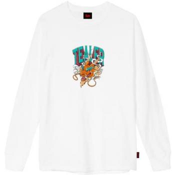 Tealer Dragon's Breath Unisex Long Sleeve T-Shirt - White, XS