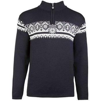 Suéter St. Moritz de Dale of Norway para Hombre en Merino, Color Negro/Blanco/Gris Oscuro, Talla Grande