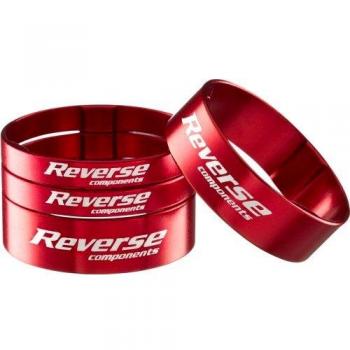1 juego REVERSE Espaciadores 1 1/8 Rojo 4 2x10mm, 2x 5mm