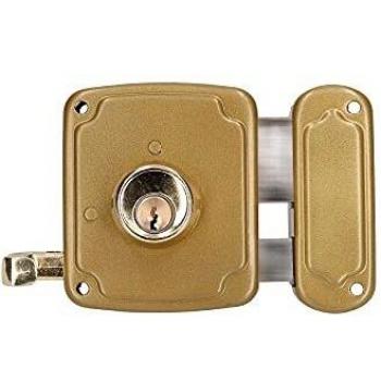 EDM 85261 Cerradura Derecha 3 Llaves Incluidas, 80 Mm, Dorado