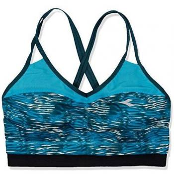 Diadora Sport 102173452 Light Sujetador, Mujer, Stampa BLU Spina, Large