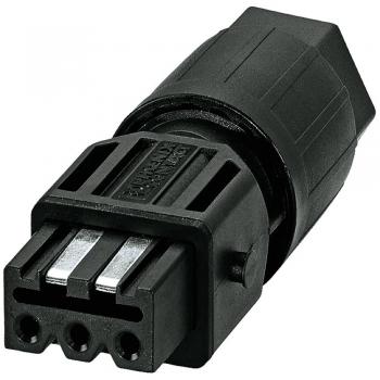 QPD STAK 3PE1.5 BK Connector Plug, straight, Total number of pins: 4 + PE, Rated current: 16 A / 10 A, Color: Black, Quantity: 1 pc