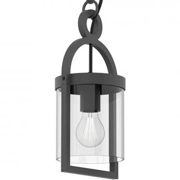 Lámpara Colgante Maya Antracita Exterior IP65 1 Bombilla 45-150cm