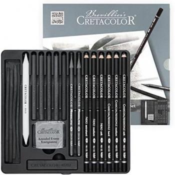 Set de Dibujo Cretacolor 20 Piezas Caja Negra