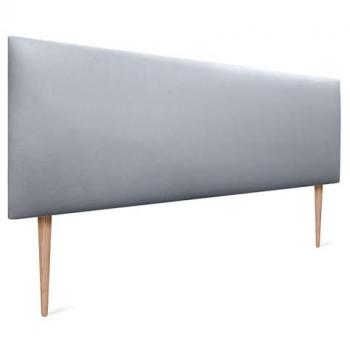 Cabecero de Polipiel Liso AQUALINE con Patas 150x105cm en Plata para Camas 150/160 - Dhome