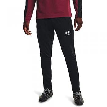 Pantalón de entrenamiento Under Armour Men's UA Challenger Training Pants, color negro, diseño ligero y transpirable, con tecnología Moisture Transport System que aleja el sudor del cuerpo, cintura elástica con cordón ajustable para un mejor ajuste,