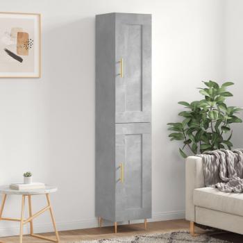 Armario de hormigón gris 34,5x34x180 cm madera multicapa vidaXL