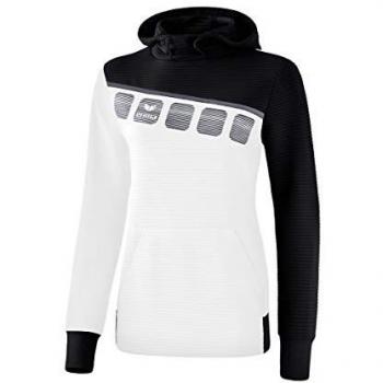 Erima Women's 5-C Hoodie White / Black / Dark Grey