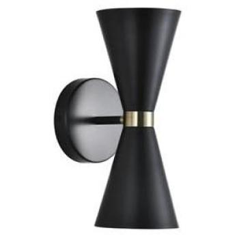 Aplique de Pared Greta Negro 2 Focos E27