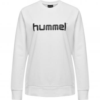 Hummel Women's Cotton Logo Sweatshirt Regular Fit White