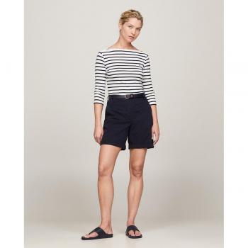 Pantalón Corto Chino de Mujer Tommy Hilfiger con Bolsillos y Orilla Doblada Color Desert Sky Talla 34