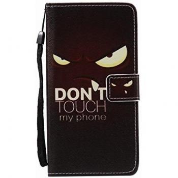 Bairry LG V10 / H960A, H900, H901, VS990 Carcasa Funda, Los Ojos Amarillos Protector Billetera Tapa Estuches Flip Cover Stand Característica Tarjeta Ranuras Premium PU Cuero Magnético Cierre Bumper Cáscara