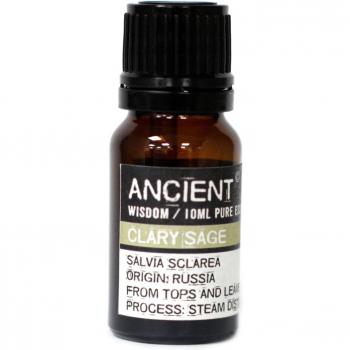 Aceite Esencial Salvia Sclarea - Calma los Nervios, 100% puro, natural, destilado al vapor, aromaterapia, propiedades relajantes y equilibrantes