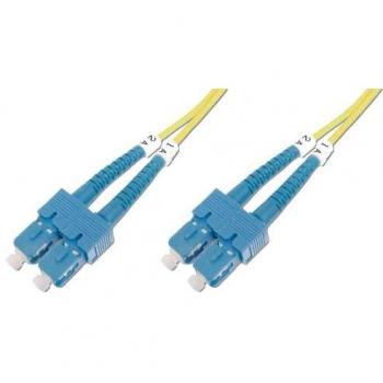 Cable de fibra óptica DIGITUS - 5 m OS2-2 conectores SC APC - red de fibra - dúplex - monomodo 09/125 µ