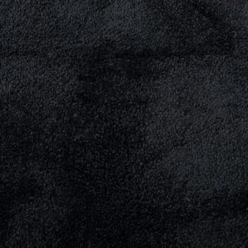 Alfombra de pelo corto OVIEDO negro 160x160 cm, alfombra de área, tapete de calefacción por suelo radiante, alfombrilla esponjosa, decoración para salón, pasillo y oficina