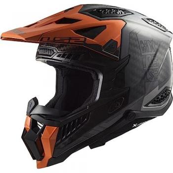 LS2 Casco de Cross MX703 X-FORCE Victory Titanio-Naranja, características: casco de motocross, diseño aerodinámico, fabricado en materiales compuestos ligeros, visera ajustable, sistema de ventilación eficiente