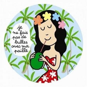 Príncipe y princesa PC924H Dessertteller je ne fais pas de bulles avec ma paille