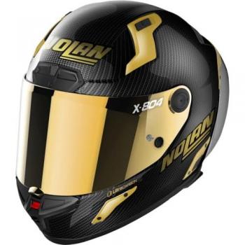 Nolan Casco Integral X-804 RS Ultra Carbon Golden Edition - Color Negro Oro, Talla XS