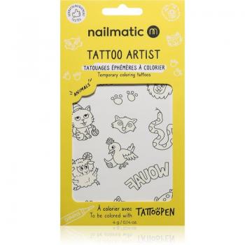 Nailmatic Kids Temporary Animal Tattoos for Ages 3+ (9x16.3 cm)